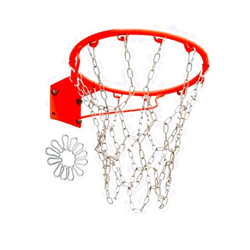 DJDL Heavy Duty Stainless Steel Chain Basketball Net, Outdoor Hanging Basket with 12 Hooks to Fit Most Standard Hoops Including Indoor Gyms, No Need to Worry About Rust.