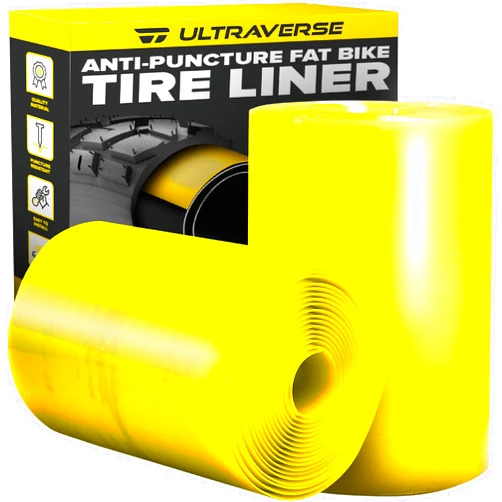 Ultraverse Fat Tire Liners Tube Protection Against Flats, 20, 24 and 26 inch x 4.0 tire Size, Durable Extruded Plastic Shield for Puncture Free Bike Rides – 2 Pack