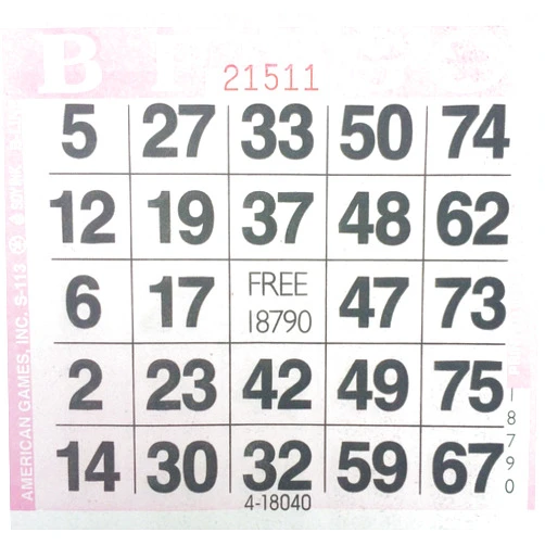 American Games 1on Pink Bingo Card Paper Sheets (500 sheets per pack)