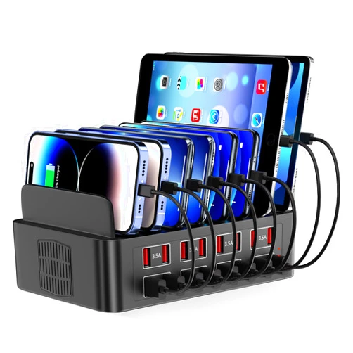 Vantacent89 USB Charging Station, 150W(35A) 16 Port Charging Station for Multiple Devices, Multiple USB Charger Station, Desktop USB Rapid Charger Hub for Schools, Hotels, Shops, and Travel
