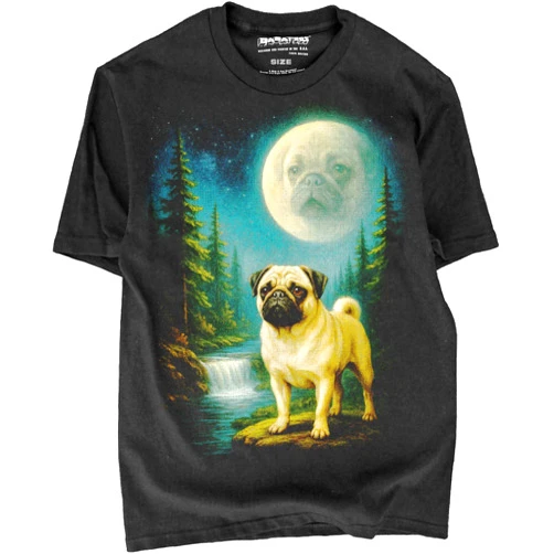 BABATEES Shaka Wear Dog & Bald Eagle Thunder Tshirt - Faded Max-Heavyweight 7.5oz Oversized & Boxy