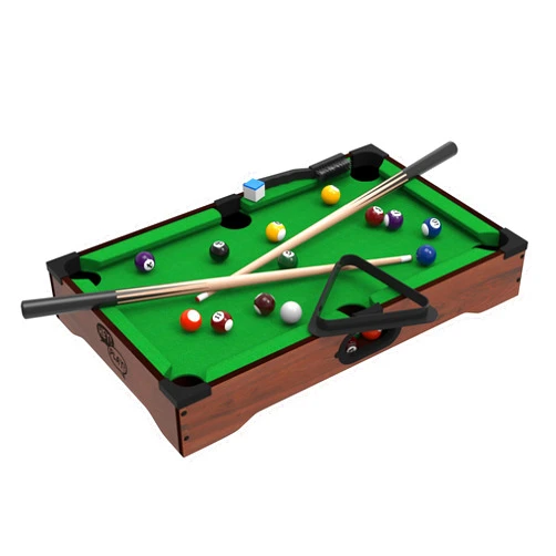 Hey! Play! Mini Pool Table - 20-Inch Portable Tabletop Billiards Game with Cue Balls, Sticks, Chalk, Brush, and Triangle Rack - Table Games by Hey Play