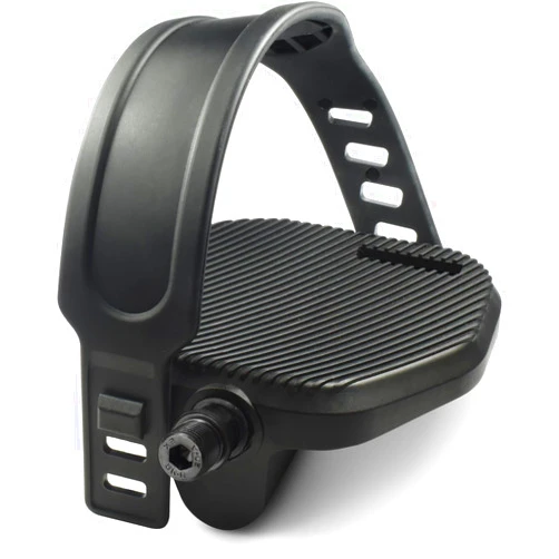 MARQUE Exercise Bike Pedals with Straps - 9/16 inch Thread Compatible with Peloton Bike, Echelon, Stationary Bike & Indoor Cycling - Ride Indoor Fitness Bikes with Regular Sneakers