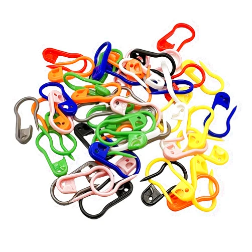 Generic Colorful Plastic Safety Pins, 100 Pieces Knitting Markers, Crochet Stitch Clips for DIY Knitting, Sewing Craft, Clothing Accessories