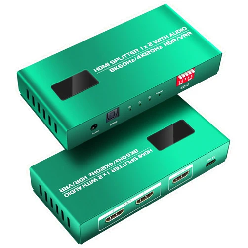 Daoistek HDMI Splitter 1 in 2 Out 4K 120hz hue sync Box hdmi 8k Splitter 1 in 2 Out ps5 hdmi 2.1 Splitter 4k 120hz 1 in 2 Out ps5 hdmi Splitter 1 in 2 Out 4k 120hz ps5 Audio Spdif+3.5 Out Daoistek