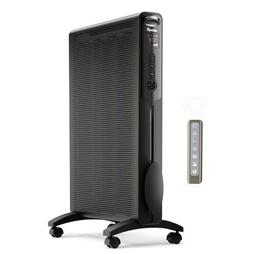 Reekie Convection Panel Space Heater, 1500W Electric Mica Infrared Heaters for Indoor Use Large Room Heater with Smart Thermostat, Remote, 24h Timer, Quite Whole Room Heater for Bedroom Office Garage