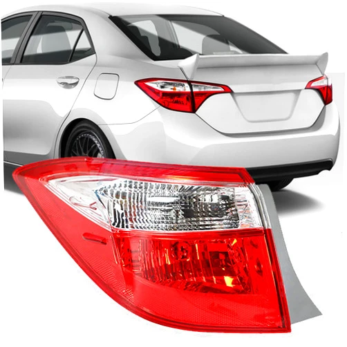Silscvtt Outer Driver Side Rear Brake Tail Light Assembly Replacement for 2014-2016 Toyota Corolla Left Tail Lamp 8156002751 TO2804118