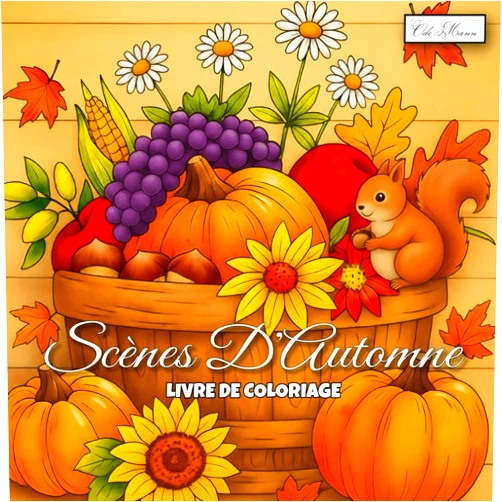 Ode Mann Éditions Scènes D’Automne Livre De Coloriage: Activité Apaisante Avec Des Paysages Champêtres, Pommes, Feuillages Et Scènes Rurales