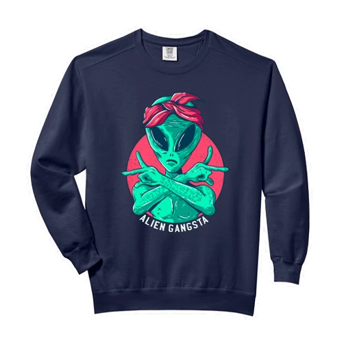 Happy Sky.Co Alien Gangster Comfort Colors Adult Sweatshirt