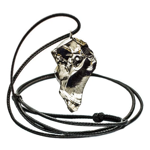Wallystone Gems Uniquely Elite Shungite Crystals in Beautiful Natures Shape with Adjustable Cord - Can be Adjusted to Heart or Throat Chakra or Adjusted for Children