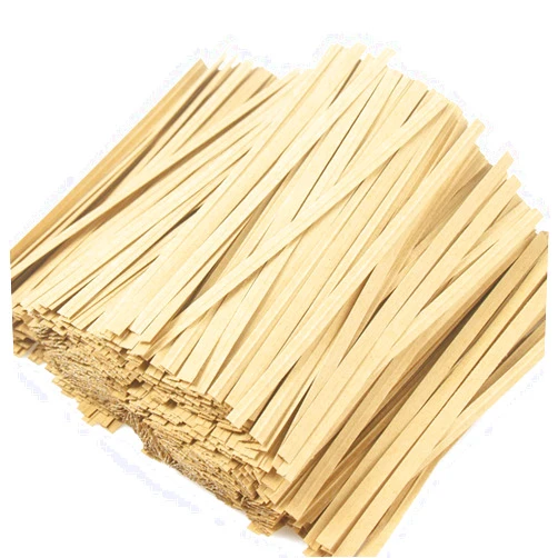 OUMEIDY Twist Ties 1000pcs 4.8inch Kraft Paper Twist Ties Reusable Bread Ties for Treat Bags/Gift/Party/Cake Pops and Household (Brown)