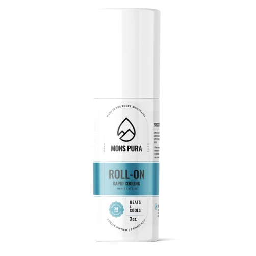 Mons Pura Rapid Cooling Muscle Relief Roll On: Soothe Sore Muscles, Ease Joint Pain, Alleviate Backaches, Combat Arthritis Discomfort, 3OZ