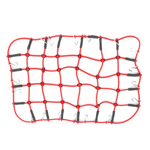 VGEBY Elastic Luggage Roof Rack Net Stretchable Simulation Accessory for 1/8 1/10 RC Crawler Rubber Material Sportgoal Model Car Accessories(Red¡ê?