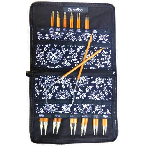 CHIAOGOO 2500-C Spin Interchangeable Knitting Needle Set, Complete