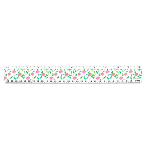 GRAPHICS & MORE Cute Flamingos and Leaves 12 Inch Standard and Metric Plastic Ruler