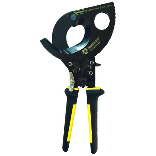 Southwire 58277740 Tools & Equipment CCPR400 Heavy Duty Compact Ratcheting Cable Cutters with Comfort Grip Handles, Easy to Use Quick- Release Lever, Steel Blades, 750 kcmil CU/1000 kcmil AL