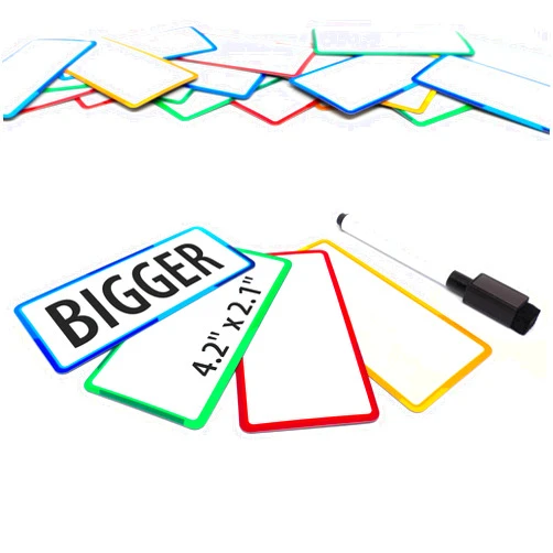 CHIMPZEN 24 Pieces Big Dry Erase Magnetic Labels 4.2
