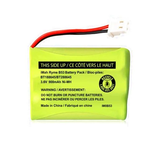 iMah BT188645/BT288645 3.6V 900mAh Ni-MH Battery Pack, Also Compatible with VTech BT207695 VM312 VM3251 VM3252 VM3261 Digital Video Baby Monitor