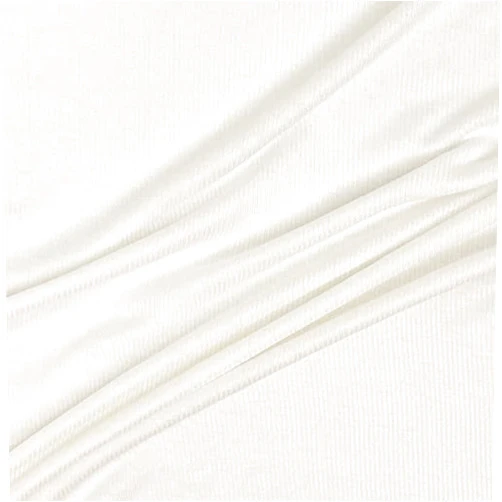 Girl Charlee Fabrics Natural White Baby Rib Jersey Spandex Blend Ribbed Knit Fabric - by The Yard