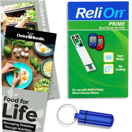ChoiceBundle ReliOn Reli On Prime Blood Glucose Test Strips, 50 Ct Choice Bundle I Includes 