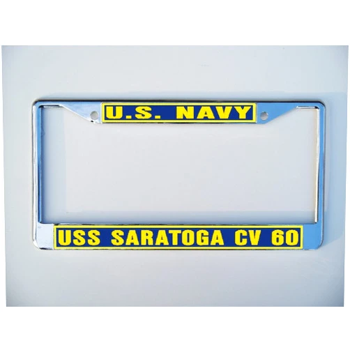 C & K Distributing USS Saratoga CV 60 License Plate Frame
