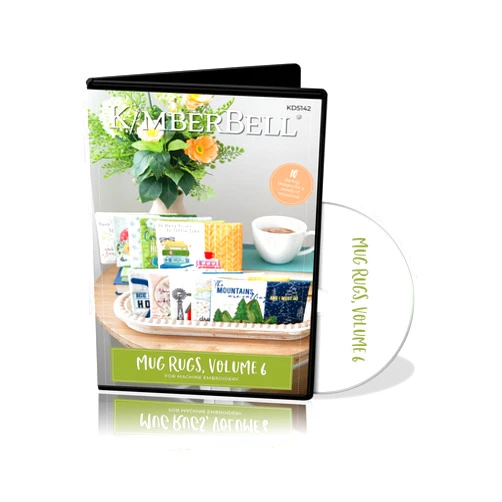 Kimberbell Mug Rugs Vol. 6 - Machine Embroidery CD, Embroidery Supplies, Quilting Embellishments