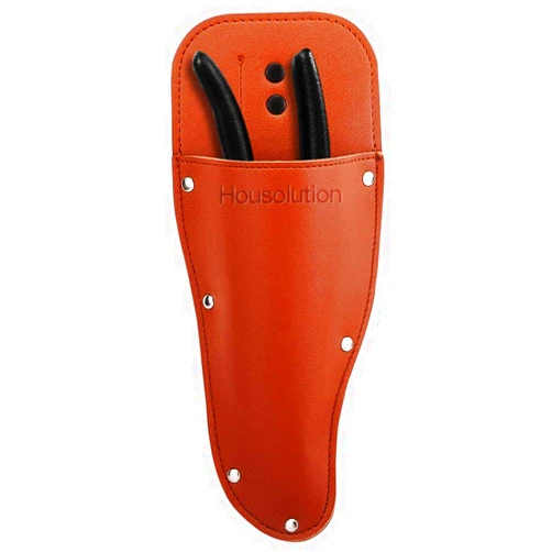 Housolution Garden Pruner Sheath, Pruner Tool Holster, Premium PU Leather Holster Protective Case Cover Scabbard for Gardening Pruning Shears Scissor - Brown
