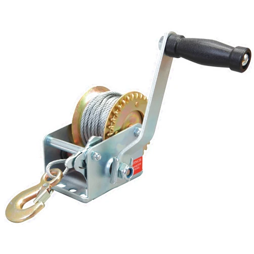 Big RED ATRT1061CR Torin 600lbs Capacity Manual Hand Crank Winch with 26.3FT Steel Cable
