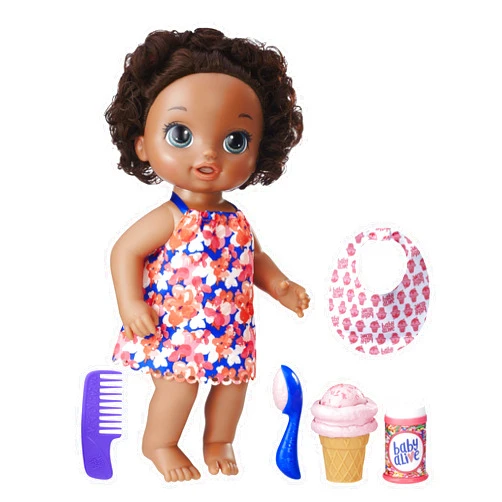 Baby Alive Magical Scoops Baby Doll (African American), Ages 3 and up