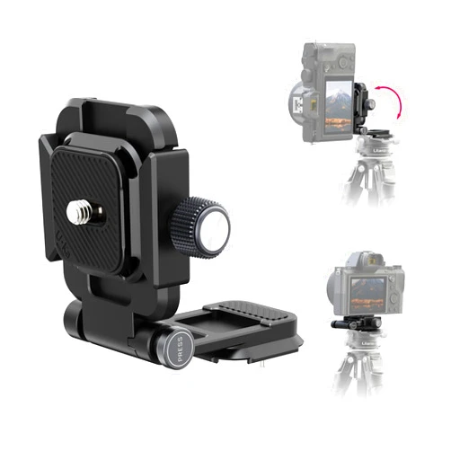 ULANZI DSLR L Bracket Camera, UKA08 Vertical Horizontal Switching Camera Mount Quick Release Plate for Arca Swiss/UKA, Tripod Mount Compatible w DSLR Cameras Canon Sony/Fluid Heads/Stabilizer/Tripods