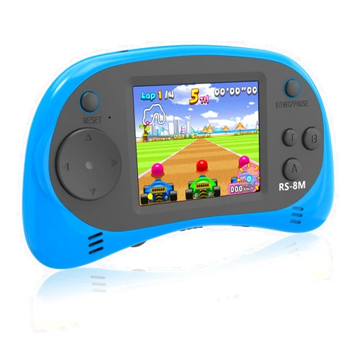 E-MODS GAMING Kids Handheld Games 16 Bit Retro Video Games Console with 220 HD Electronic Games - 2.5'' LCD Portable Travel Games Entertainment Gifts for Boys Girls Ages 4-12 (Sky Blue)