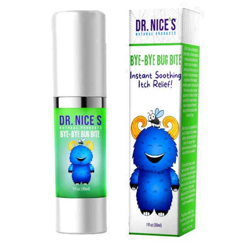 DR. NICE'S Dr. Nice’s Bye-Bye Bug Bite - Soothing Bug and Mosquito Bite Itch | All Natural | Kid Friendly Self Application | Hydrogel for Bites, Irritation, Skin Discomfort | Soothe Refresh Calm Cool (30 ML)