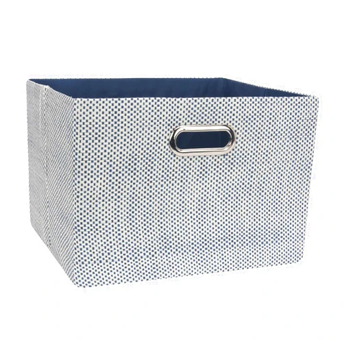 Lambs & Ivy Foldable/Collapsible Storage Bin/Basket Organizer with Handles, Blue