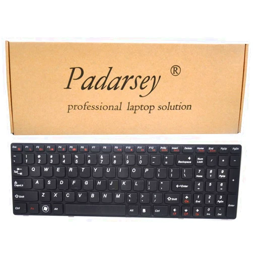 Padarsey Replacement Keyboard with Frame Compatible for Lenovo Ideapad G580 G580A G585 G585A V580 V585 Z580 Z580A Z585 Z585A Series Black US Layout