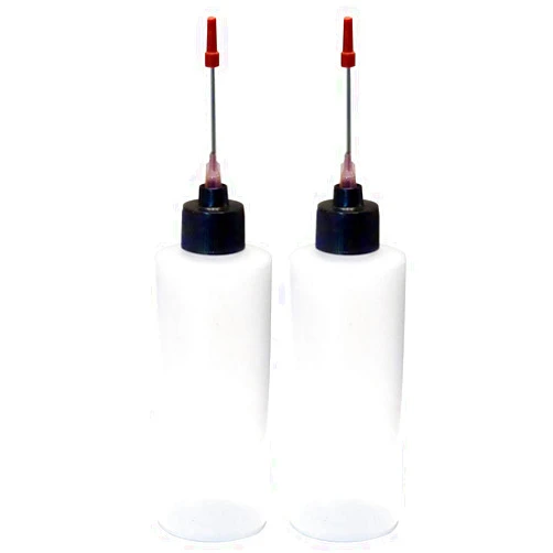 Liberty Products 2-4oz Plastic Squeeze Bottles with 1.5 inch Stainless Steel Applicators