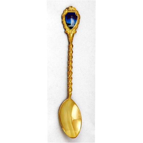 Souvenir Destiny Yellowstone Wyoming Souvenir Gold Plated Collectible Twist Spoon 5
