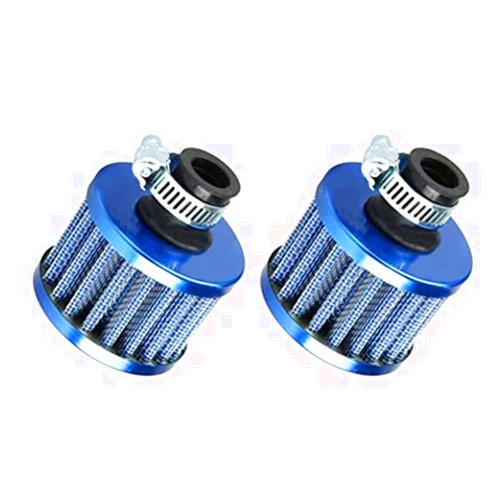 RASNONE Air Filter Cold Air Intake Filter Breather Turbo Vent Air Intake Filter Cleaner Black Universal (Blue)