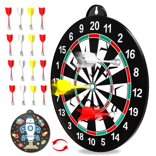 SNAEN Magnetic Dart board - 16psc Darts - Indoor Outdoor Party Games Toys Gifts for 3 4 5 6 7 8 9 10 11 12 Year Old Boy Girl Kids