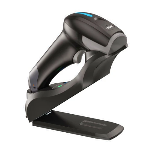 TEEMI 1D 2D Bluetooth Barcode Scanner with Intelligent USB Cradle Wall Mounted, Auto Activate Omni-Directional Hands-Free Scanning, Wireless Charging and Bluetooth 5.0 Technology (Black)