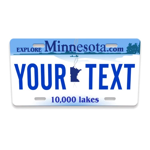 KYJDZSW 50 State Custom License Plate Personalized, Personalized Minnesota License Plate for Front of Car, Customized Car Tags Choose from All 50 States, for Car 6 x 12 Inch (Minnesota)