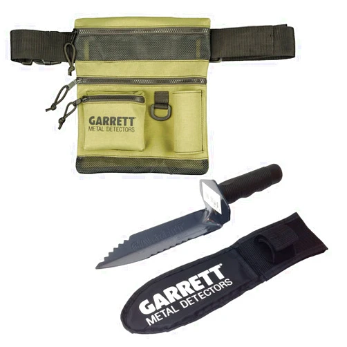 Garrett Metal Detectors Garrett All Terrain Dig Pouch and Edge Digger Spade Metal Detector Accessory Bundle