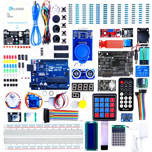 ELEGOO Upgraded UNO R3 Most Complete Starter Kit V2.0 with Tutorials Compatible with Arduino, STEM Projects for Kids, Teens, Adults, Robotics & Engineering Kits, Science | Coding | Programming Set