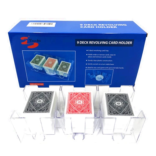 Yuanhe 9 Deck Rotating-Revolving Playing Card Tray, Card Holder