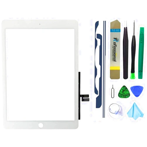 Dedia White Touch Screen Replacement Parts Digitizer Glass Assembly for iPad 7 7th Generation 2019 10.2 inch (A2197 A2198 A2200) Without Home Button +Pre-Installed Adhesive +Professional Tool Kit