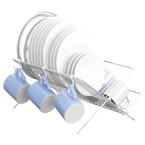 Simple Houseware Collapsible Dish Drying Rack, Chrome