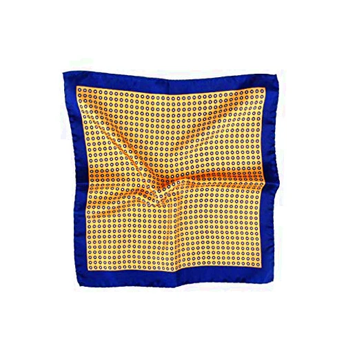 Oliver Wicks Italian 100% Silk Pocket Square, Premium Small Batch Accessory for Men, 32x32 cm (12.5''x12.5''), One Side Print