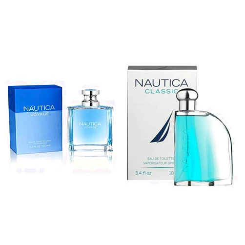 Nautica Voyage By Nautica For Men. Eau De Toilette Spray 3.4 Fl Oz and Nautica Classic for Men by Nautica 3.4 oz 100ml EDT Spray