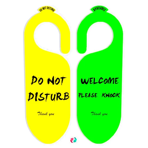 JJDOU Do Not Disturb Door Hanger Sign 2Pack Office Door Signs Double-sided Do Not Disturb & Welcome Please Knock for Business Office Home Therapists Clinic Dorm Online Class and Meeting Sessions.