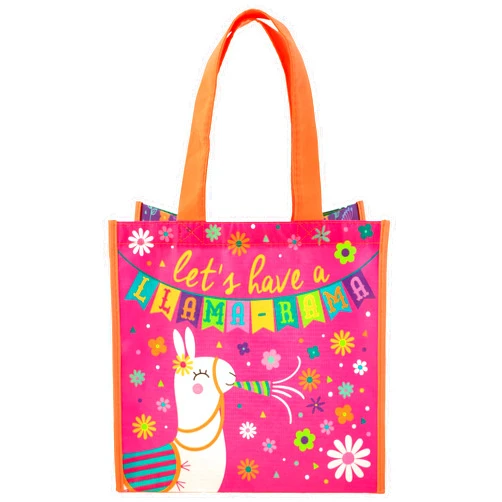 Stephen Joseph unisex child Medium Recycled Gift Bag, LLAMA, Medium US