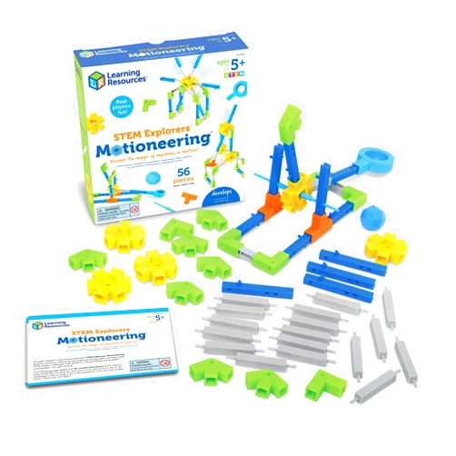 Learning Resources STEM Explorers Motioneering - 56 Pieces, Ages 5+STEM Toys for Kids, Brain Teaser Toys and Games, Kindergarten Games